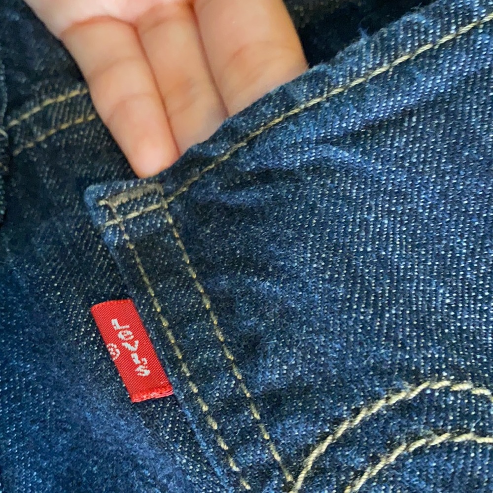 Dark Blue Denim Levi Super Skinny 501 Jeans